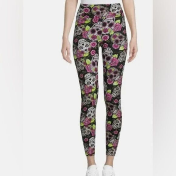 Skull Ankle Sueded Leggings - Picture 3 of 4